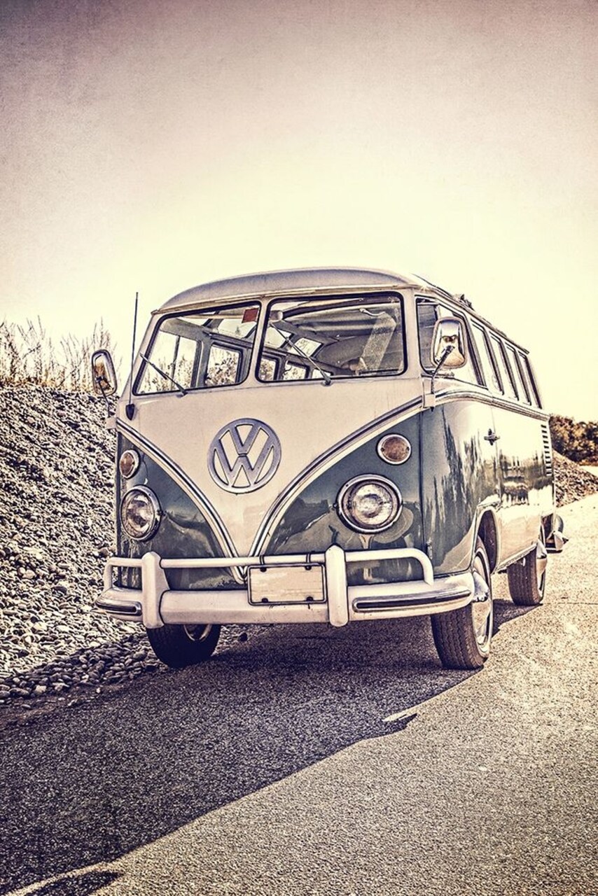 Surfersa_ Vintage VW Bus Poster Print by Edward M. Fielding - Item # VARPDXF713D